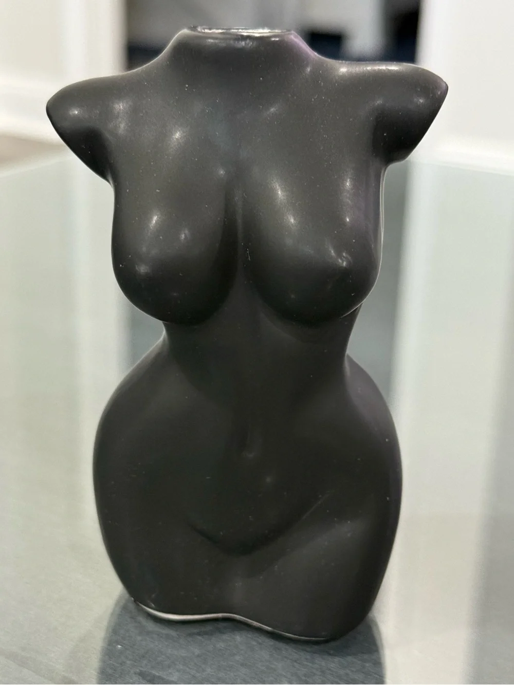 Minimalist Black Female Torso Accent Sculpture